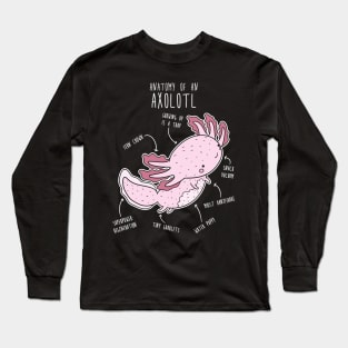 Axolotl Anatomy Long Sleeve T-Shirt